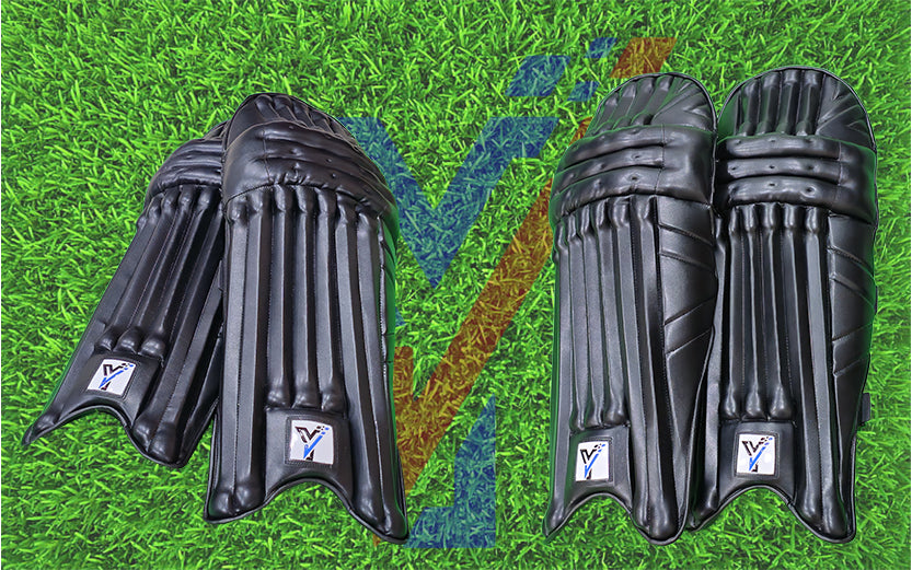 Black Cricket Batting Leg Pads for Adults